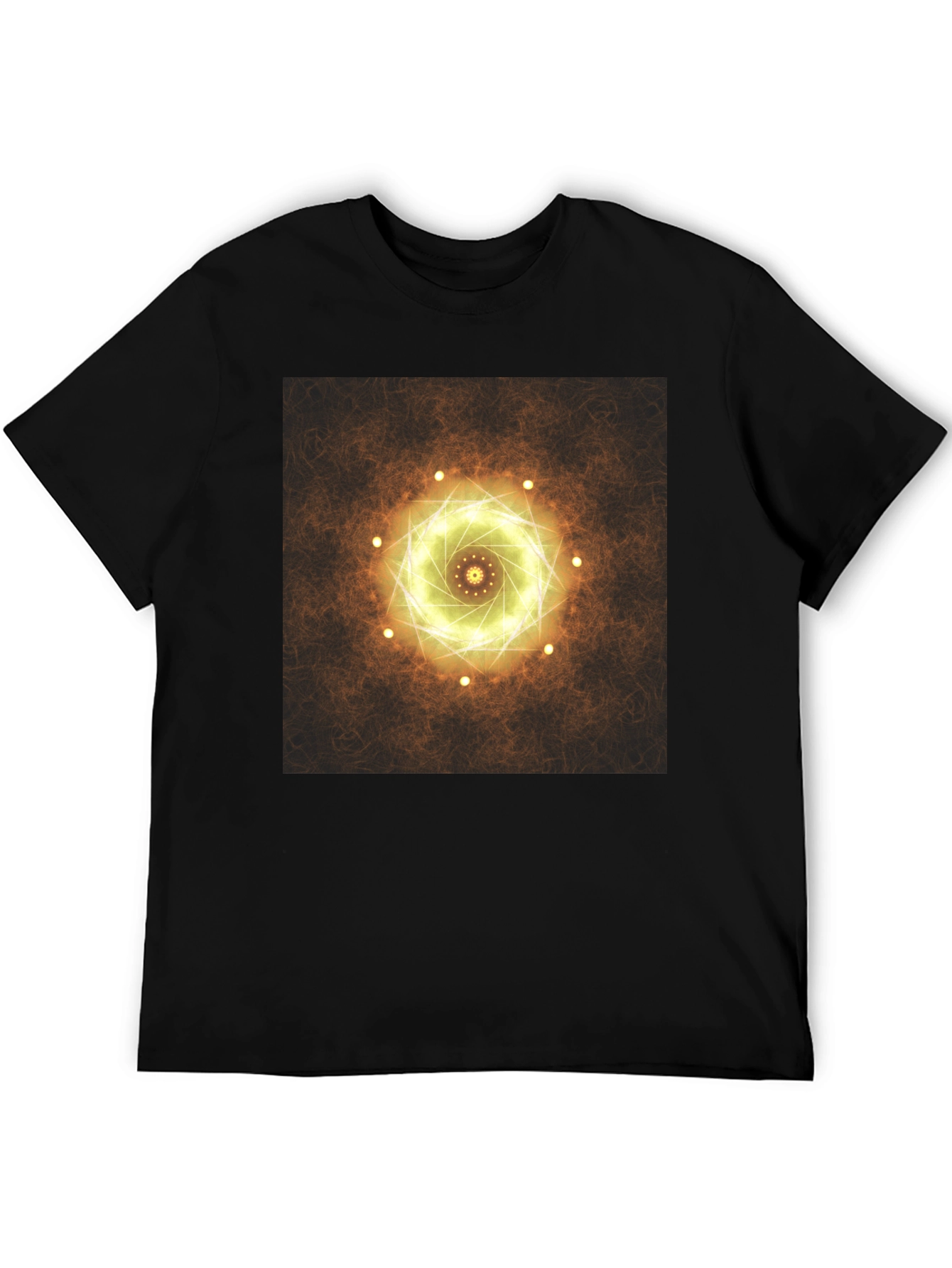 Geometric Light Design Black T-Shirt