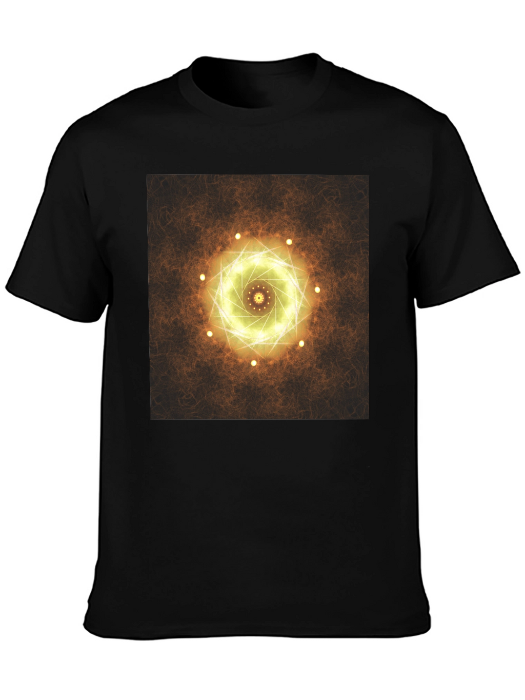 Geometric Light Design Black T-Shirt