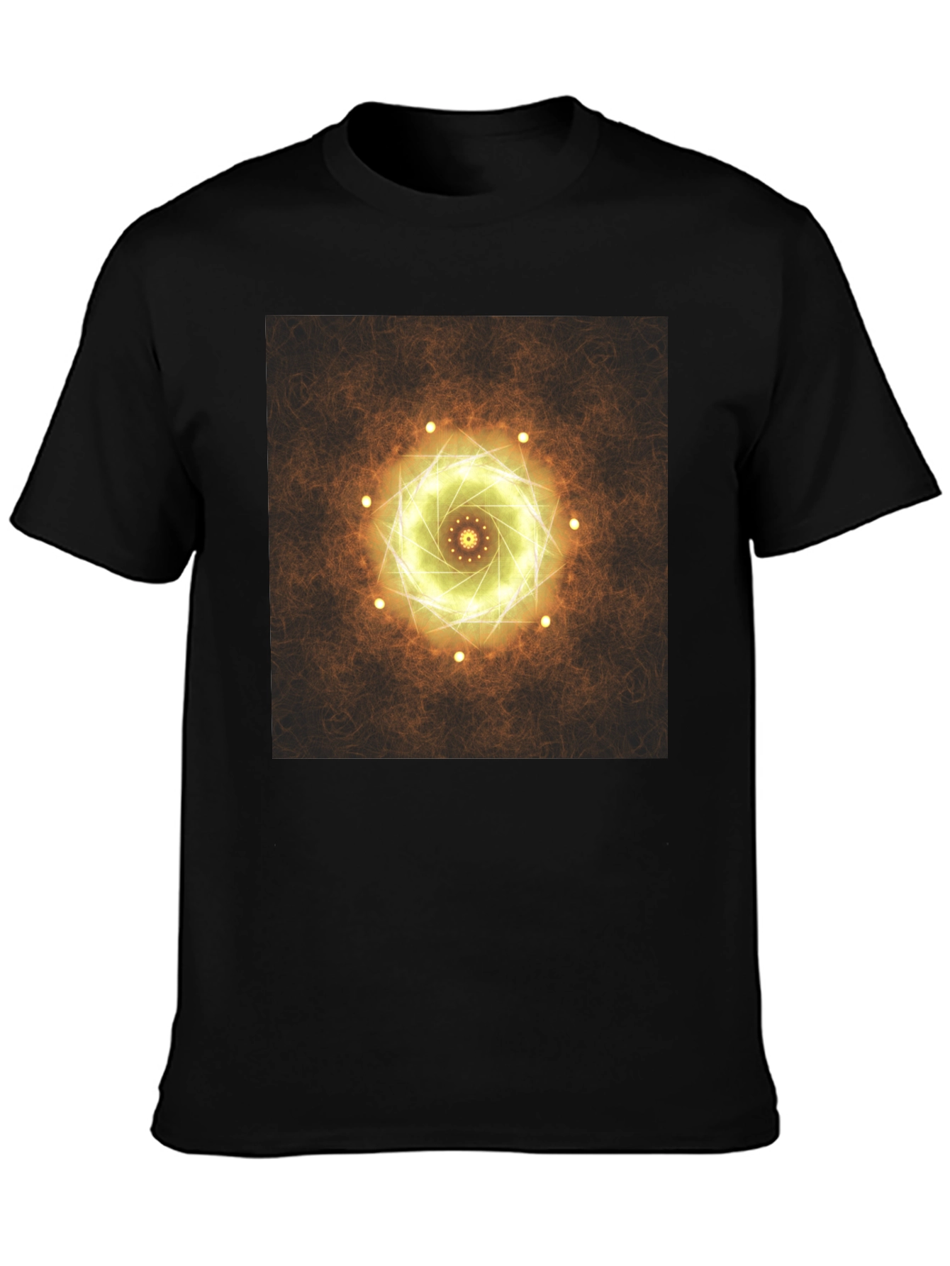 Geometric Light Design Black T-Shirt