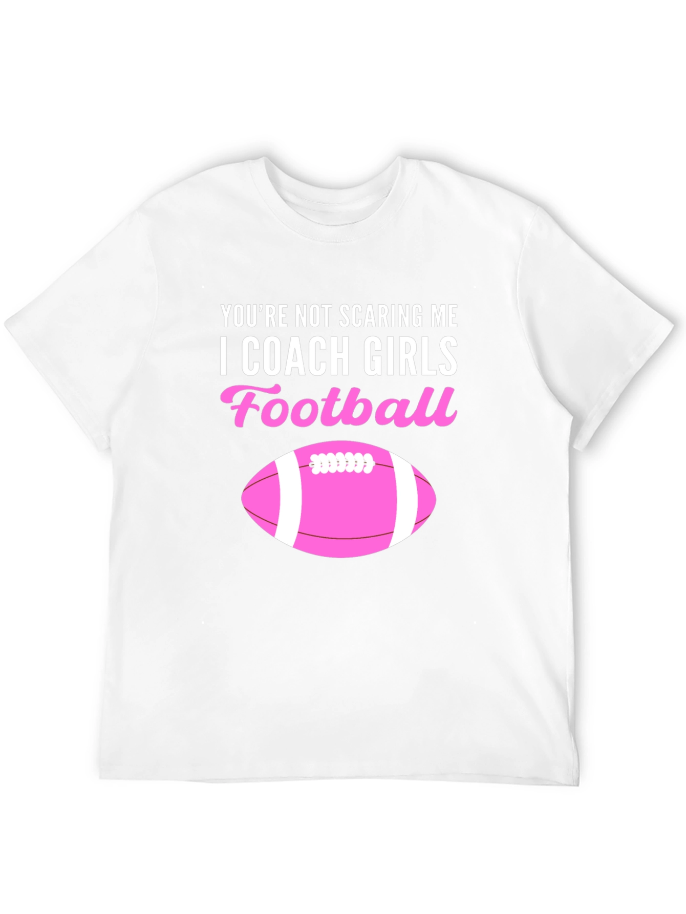 I Coach Girls Football Graphic Tee