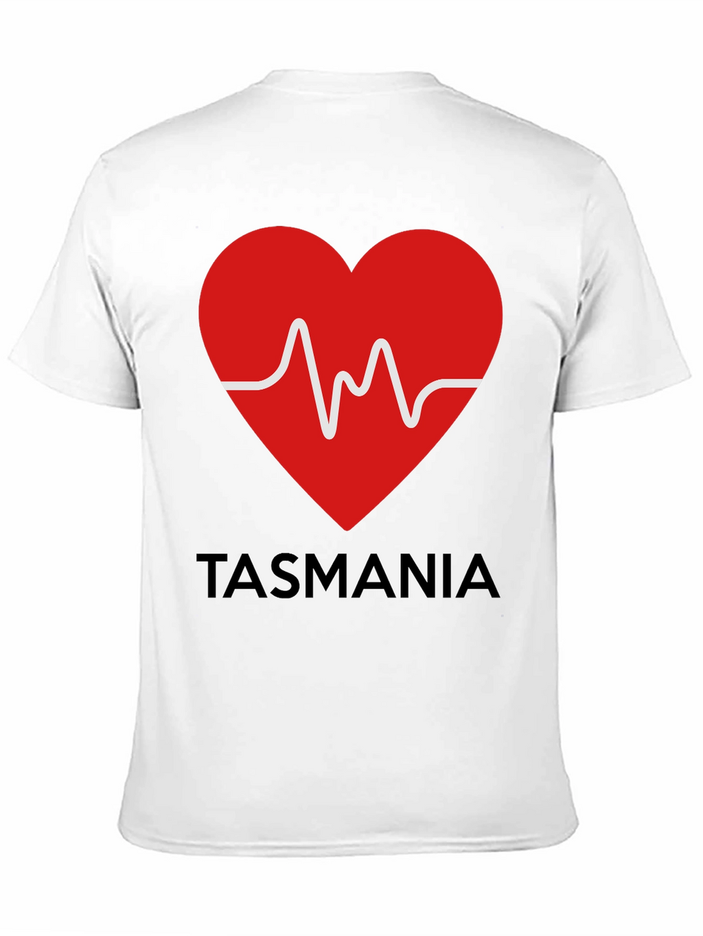 Tasmania Heartbeat Graphic Tee - Soft Cotton Blend