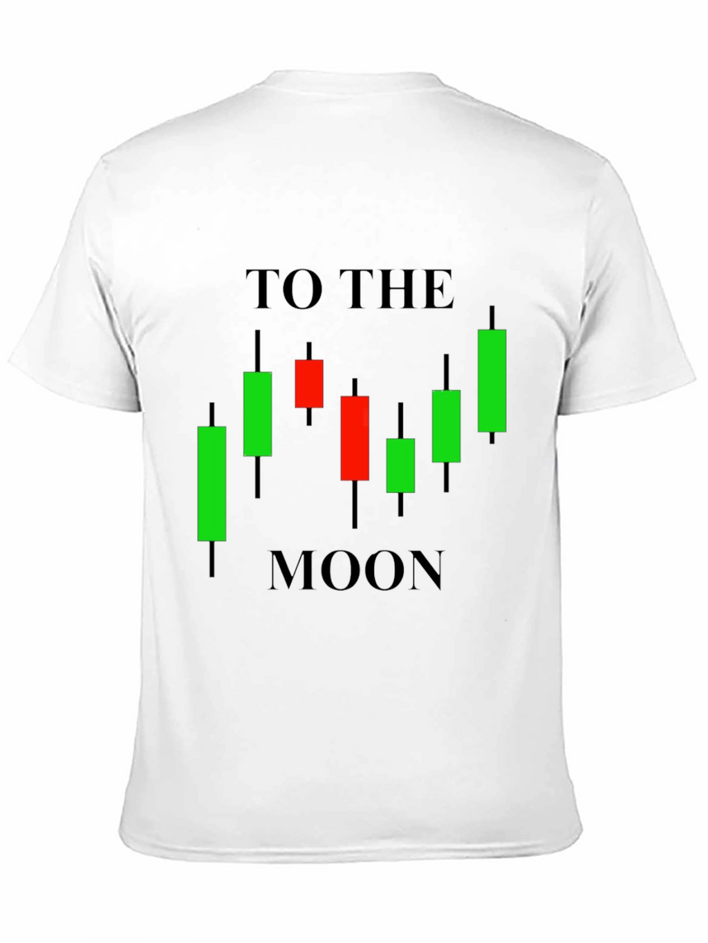 To The Moon Candlestick Chart Black Tee