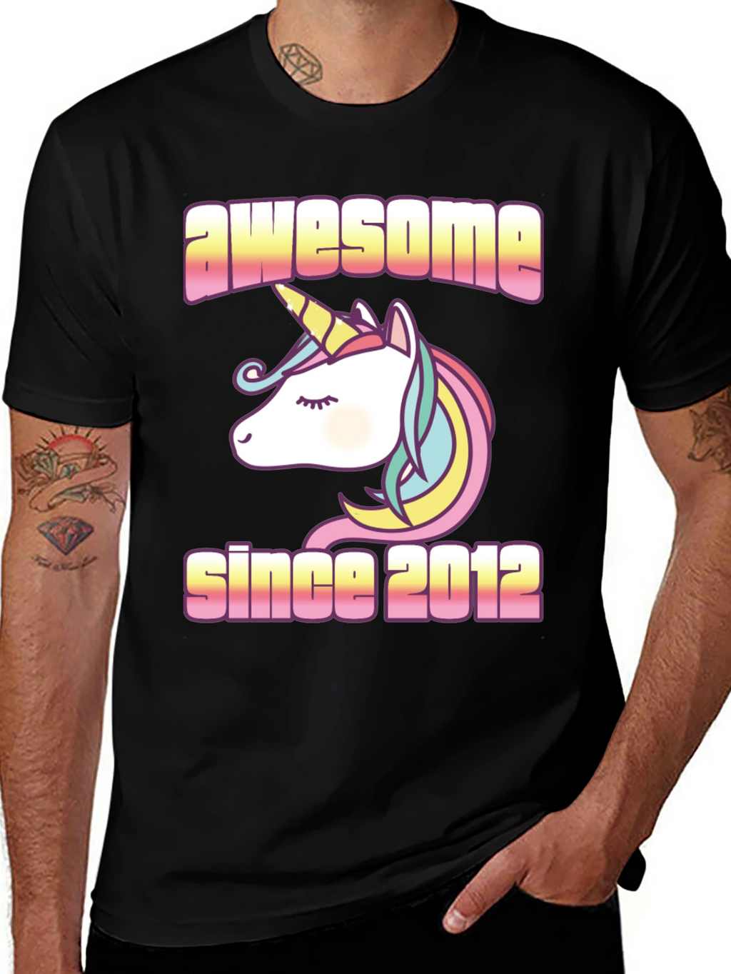 Awesome Since 2012 Unicorn Graphic Tee
