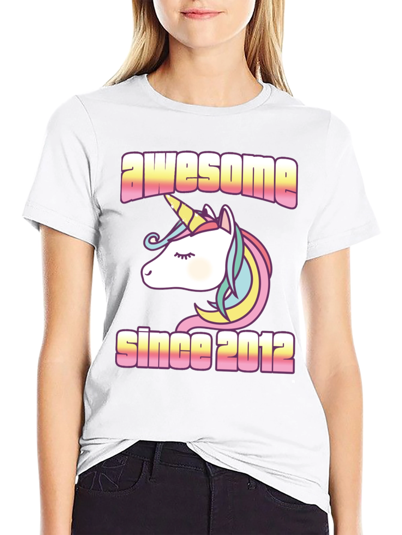 Awesome Since 2012 Unicorn Graphic Tee