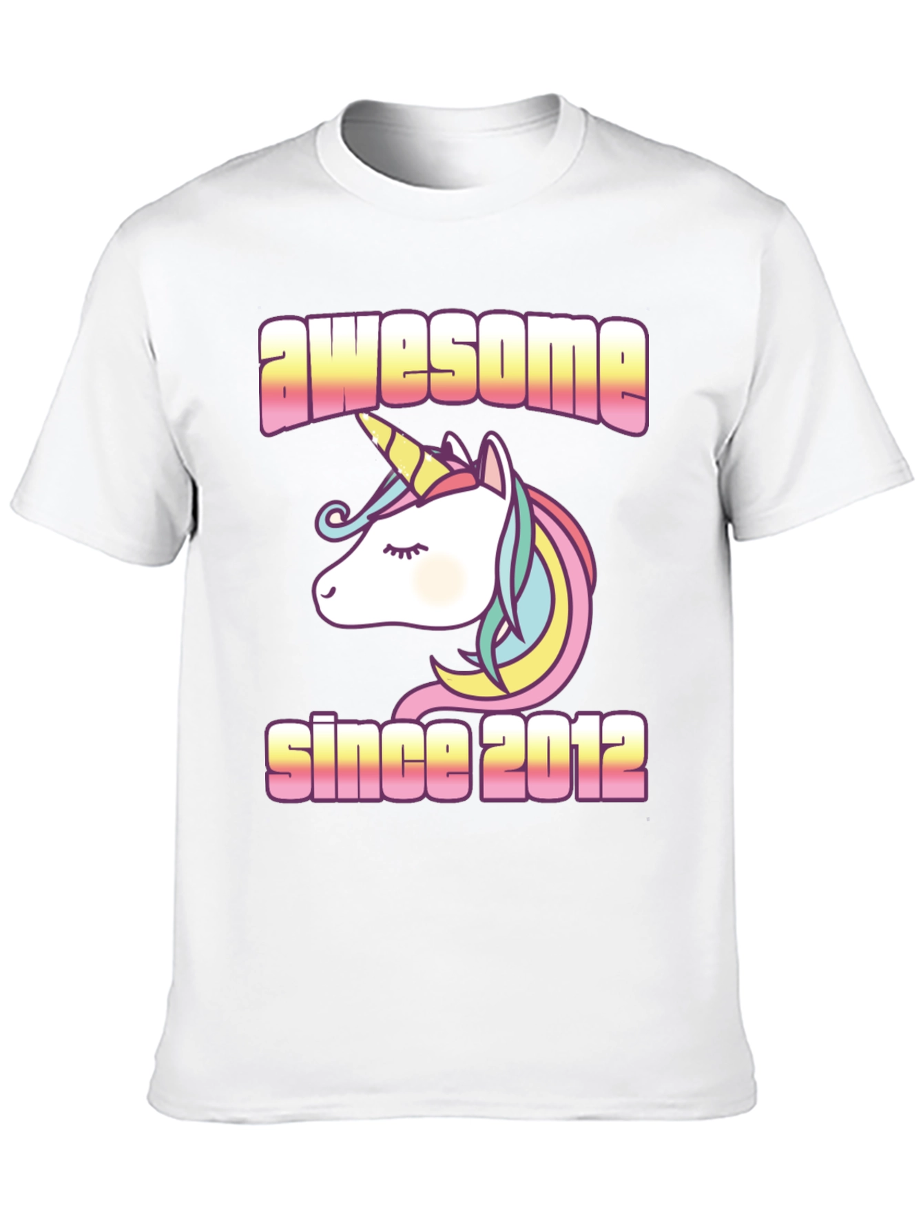 Awesome Since 2012 Unicorn Graphic Tee