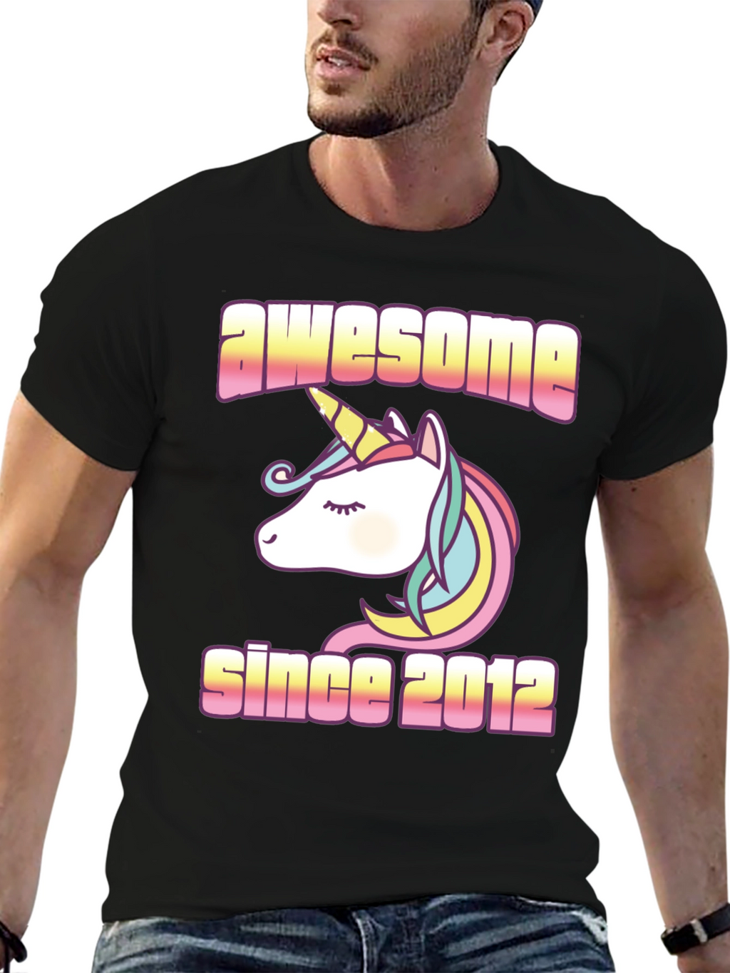 Awesome Since 2012 Unicorn Graphic Tee