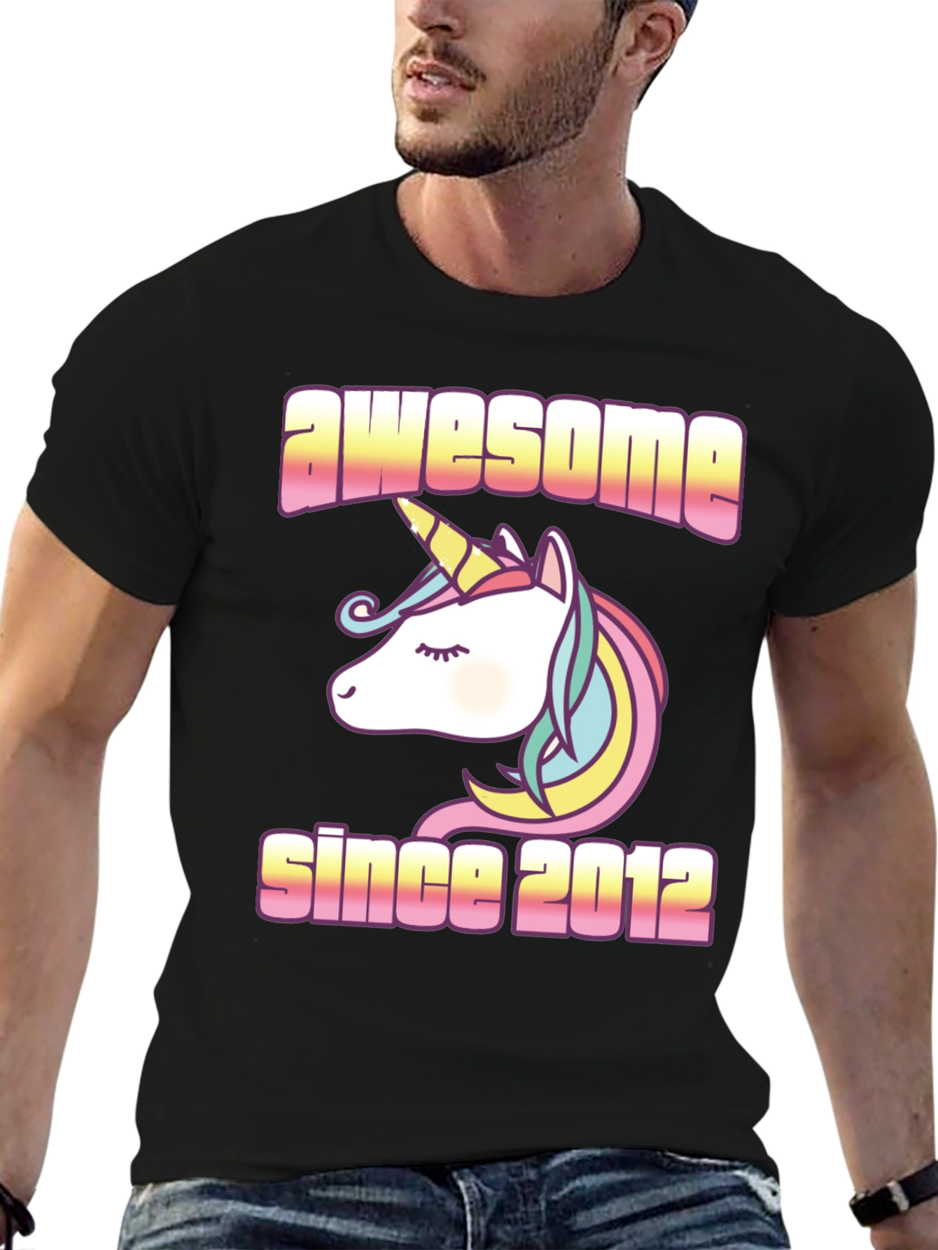 Awesome Since 2012 Unicorn Graphic Tee