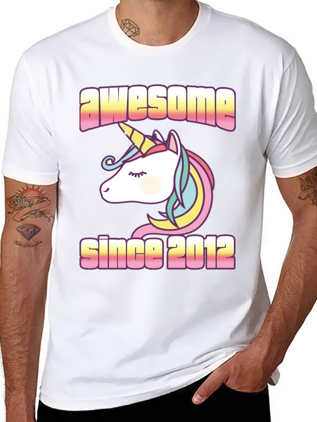 Awesome Since 2012 Unicorn Graphic Tee