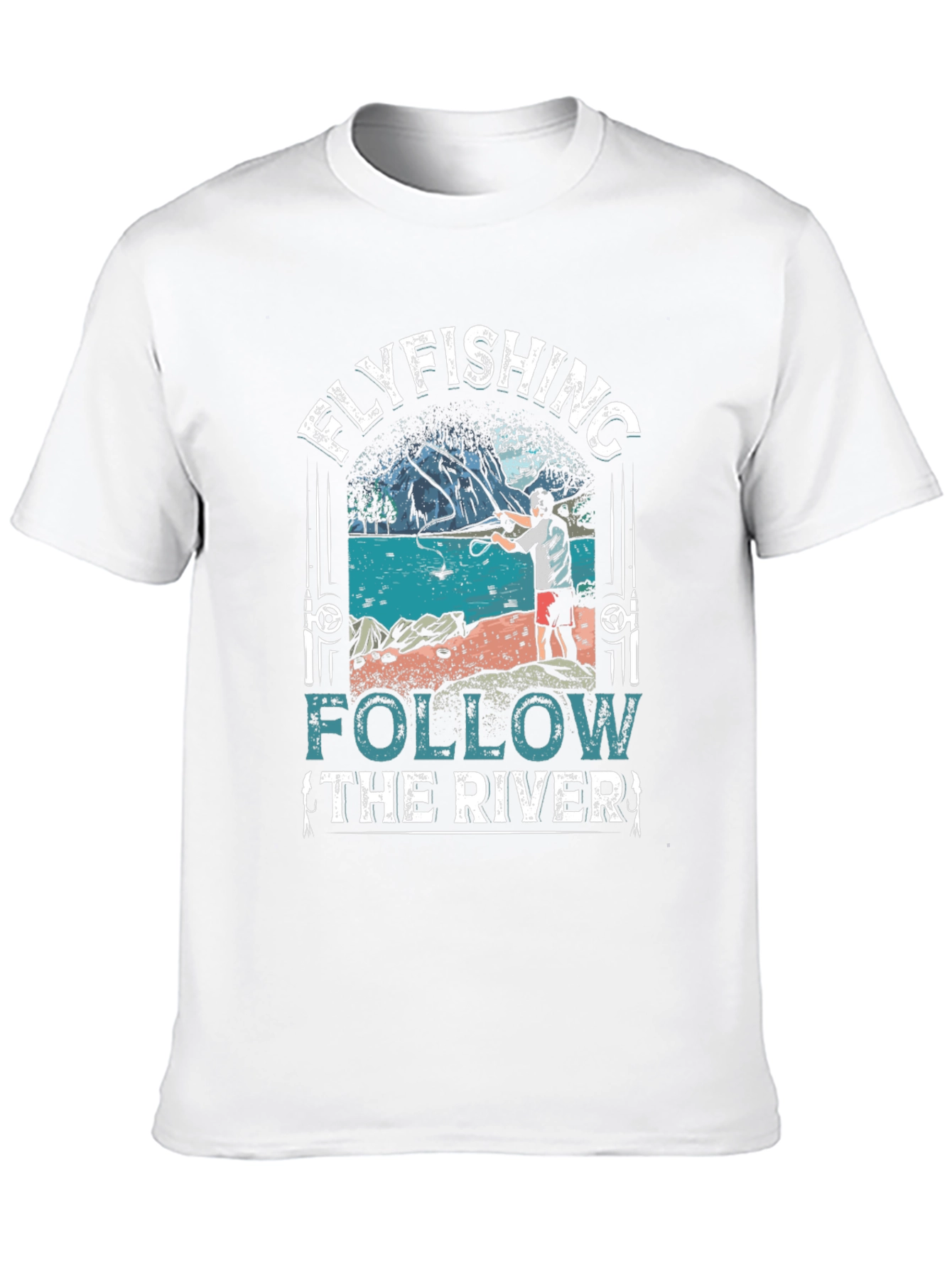 Flyfishing River Graphic Tee