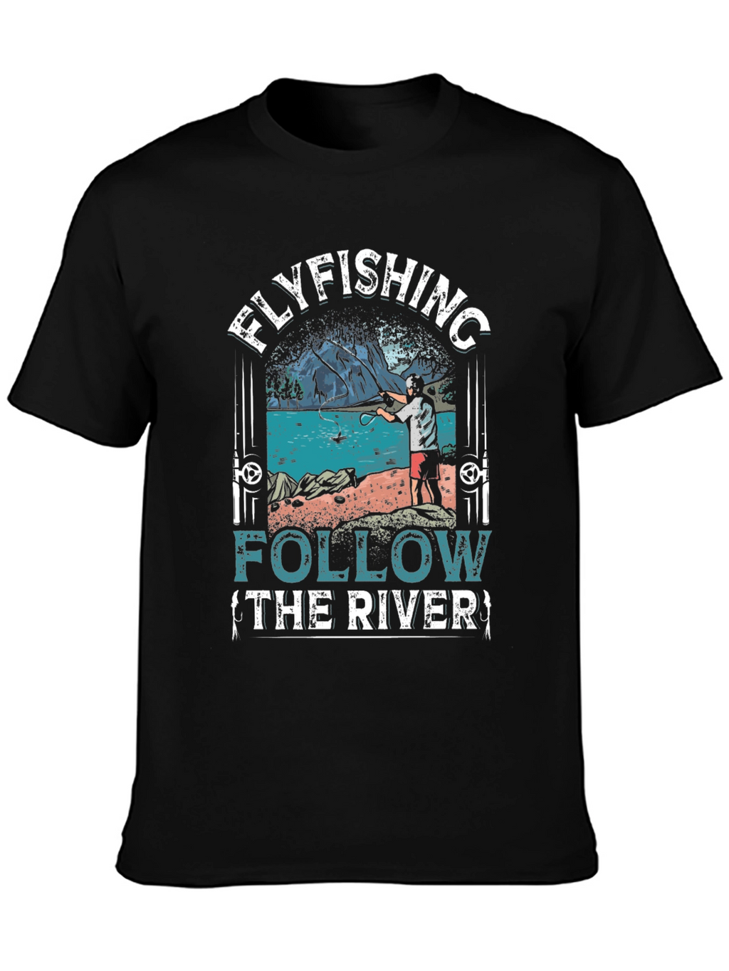 Flyfishing River Graphic Tee