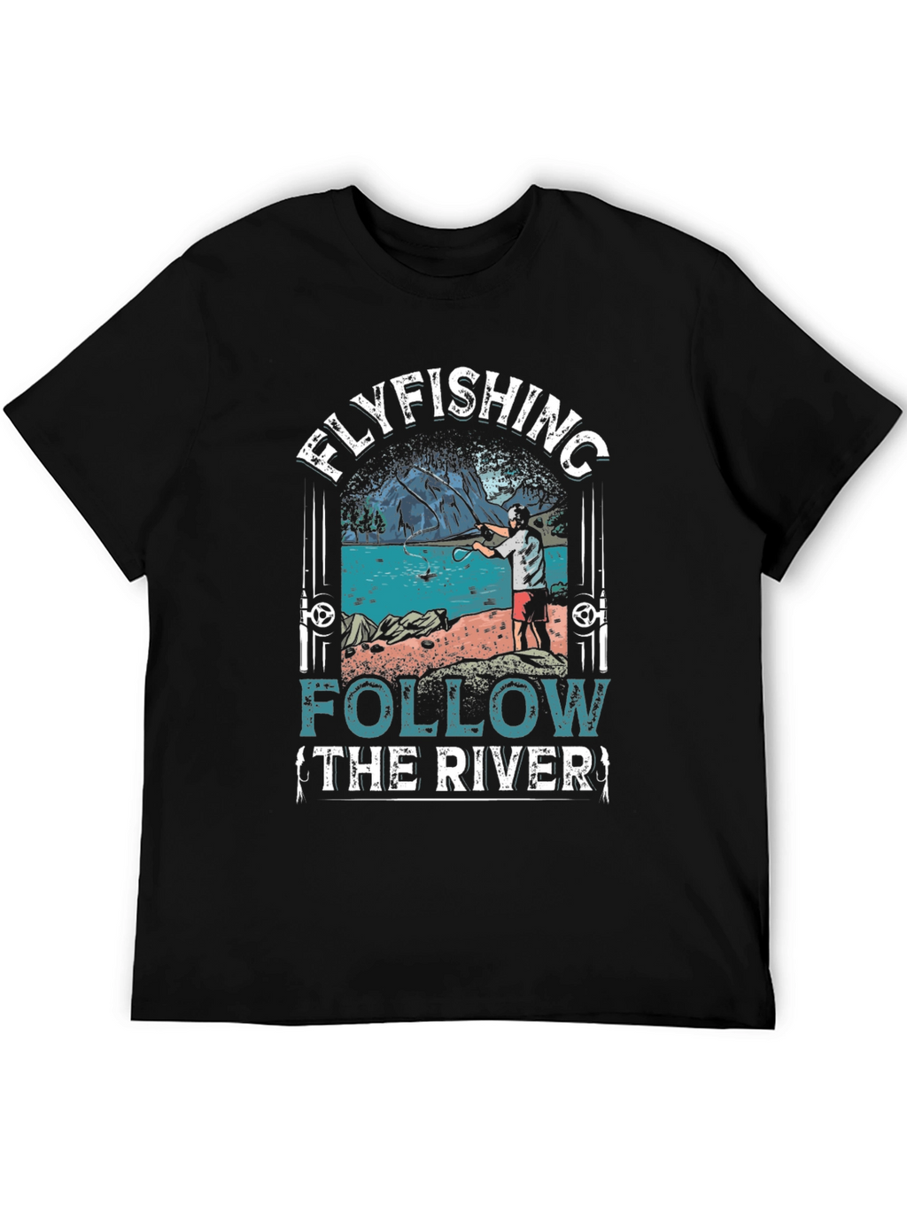 Flyfishing River Graphic Tee