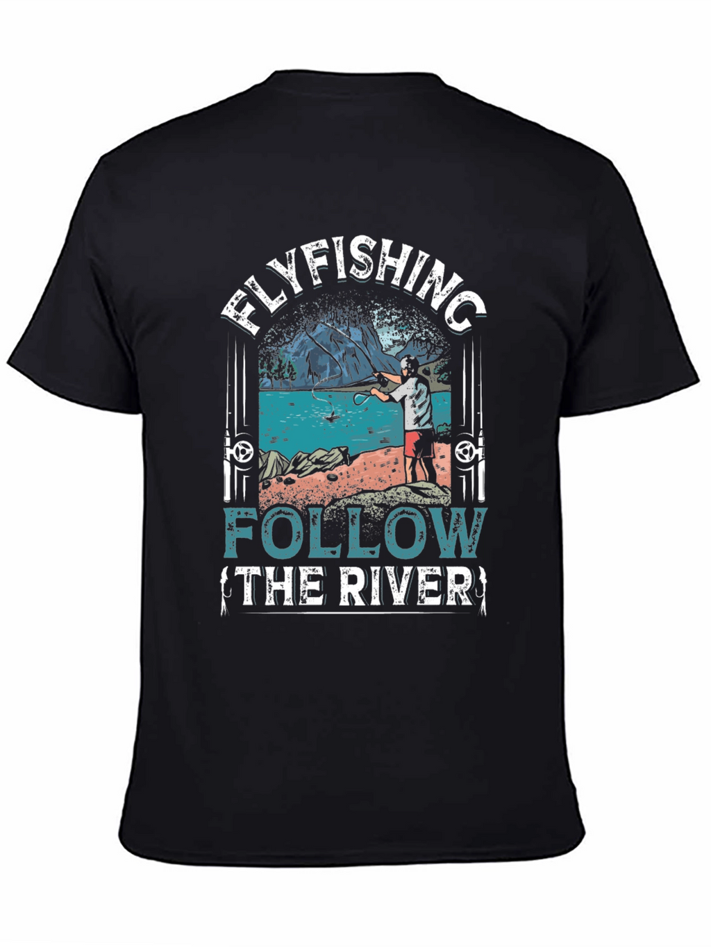 Flyfishing River Graphic Tee