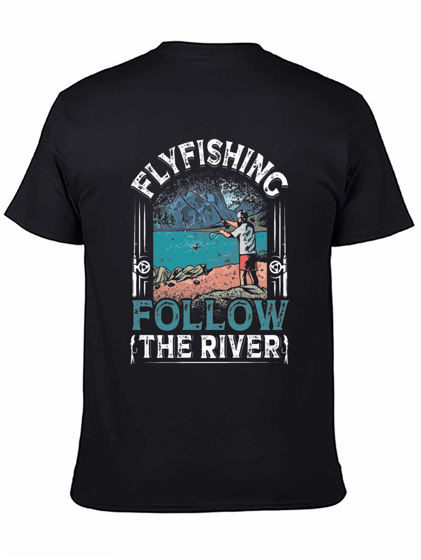 Flyfishing River Graphic Tee
