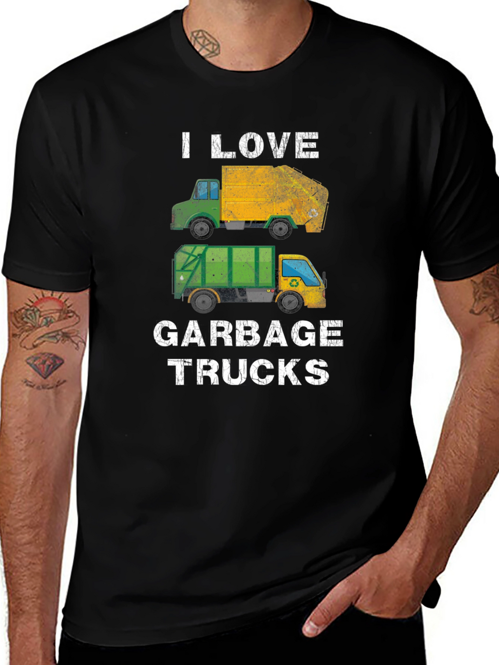 I Love Garbage Trucks Graphic T-Shirt