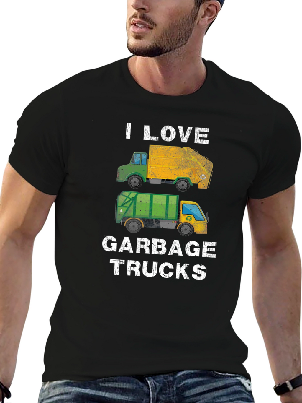 I Love Garbage Trucks Graphic T-Shirt