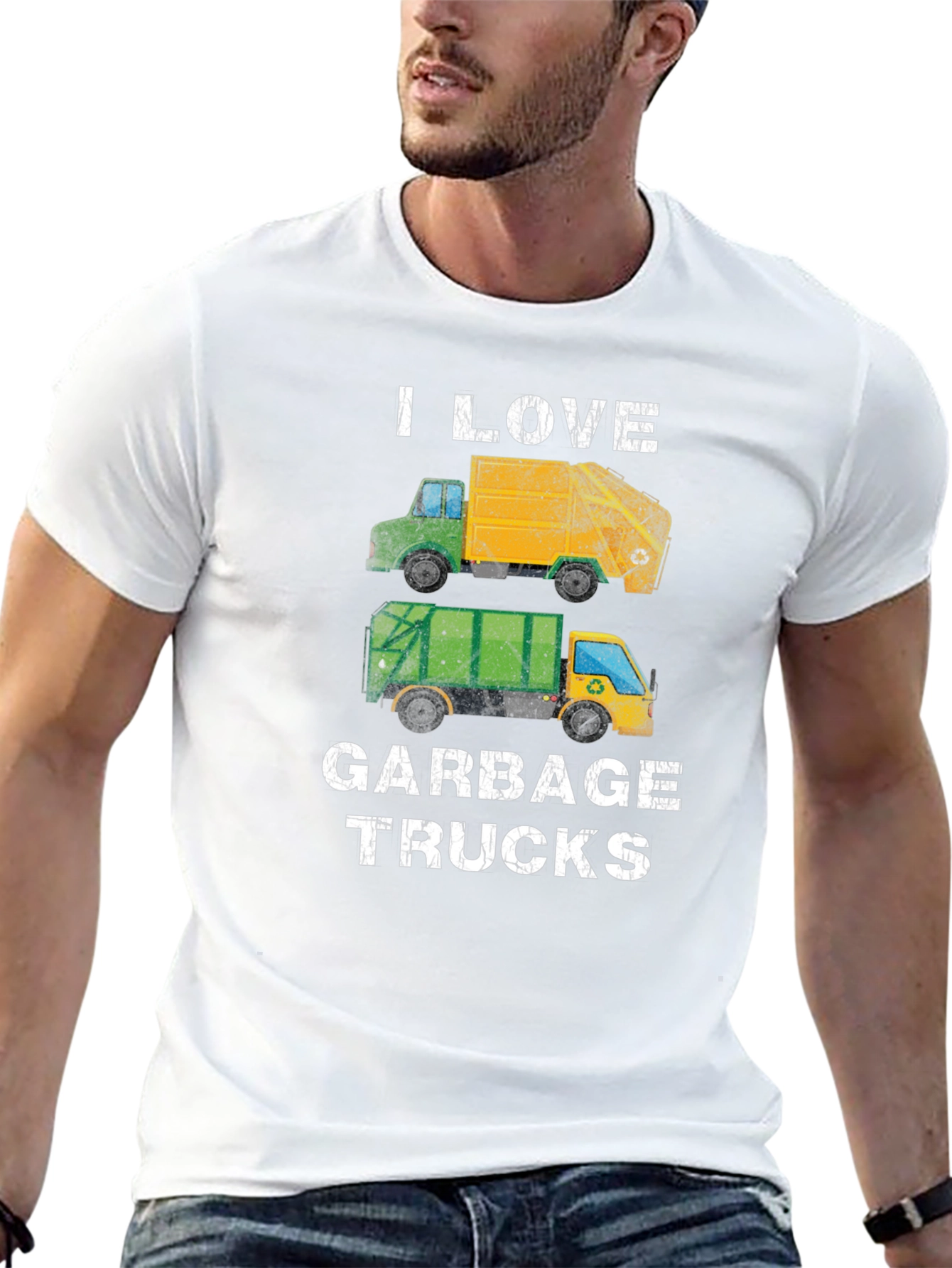 I Love Garbage Trucks Graphic T-Shirt