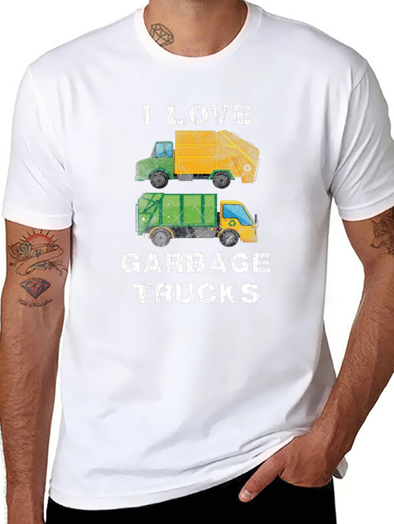 I Love Garbage Trucks Graphic T-Shirt
