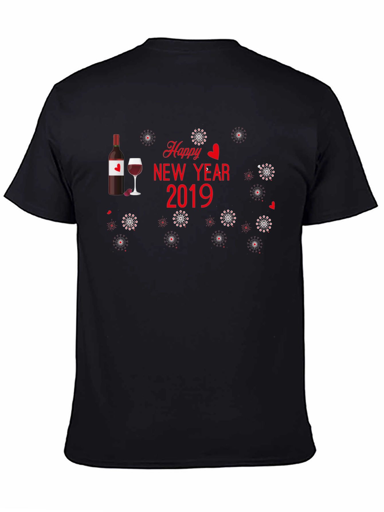 Festive Happy New Year 2019 Graphic Tee