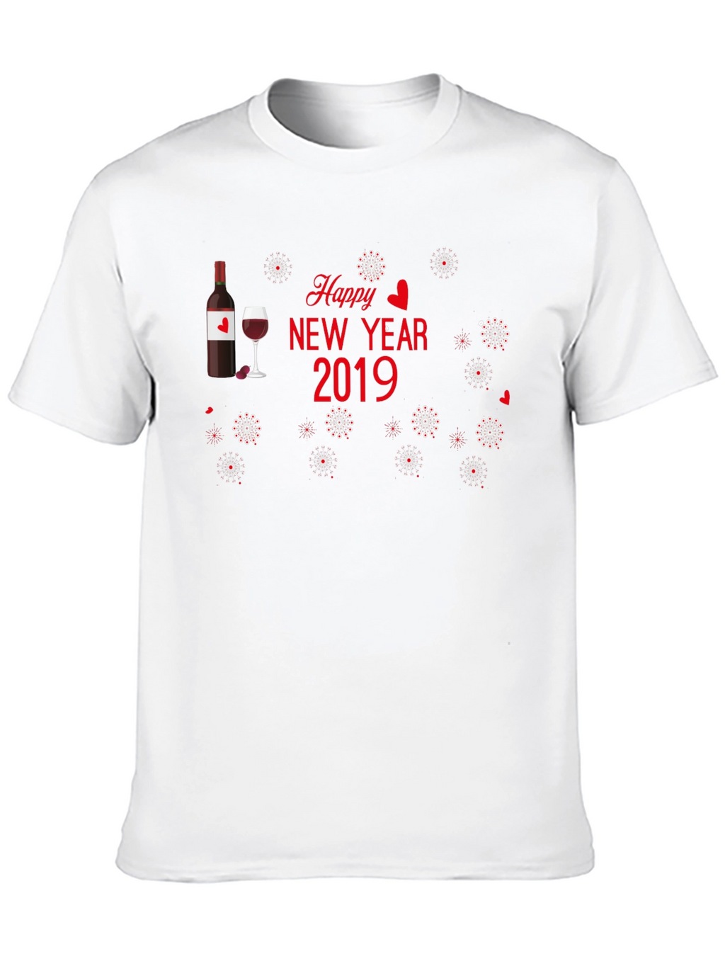 Festive Happy New Year 2019 Graphic Tee