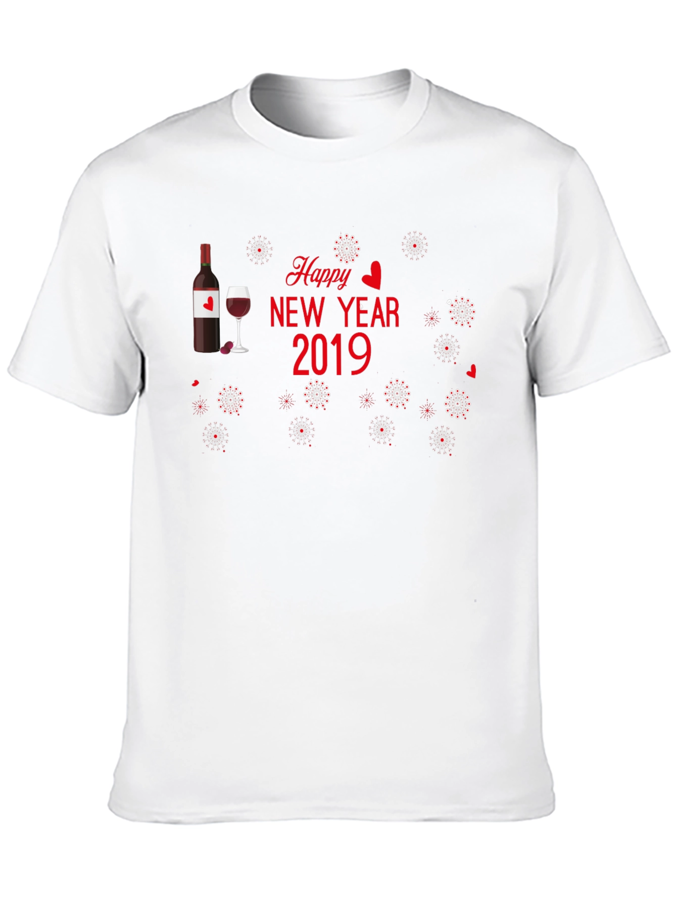 Festive Happy New Year 2019 Graphic Tee
