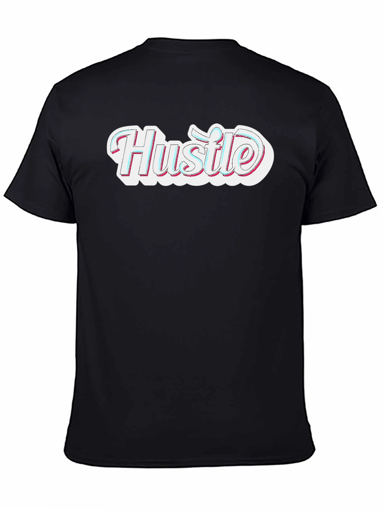 Hustle Graphic Tee - Black Short Sleeve Crew Neck