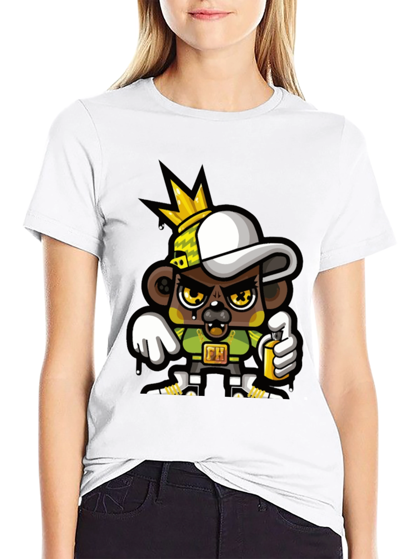Graffiti Bear King T-Shirt