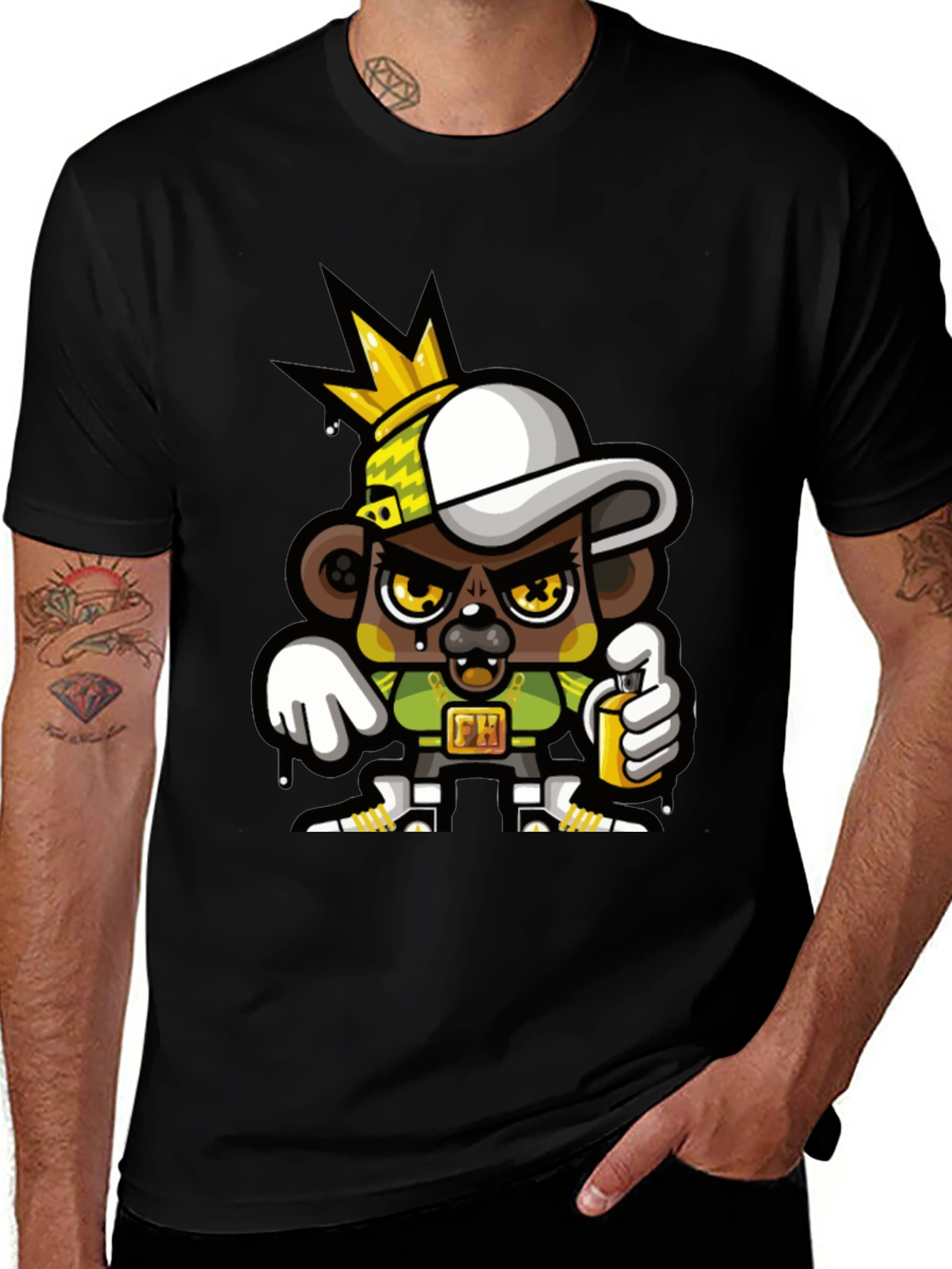 Graffiti Bear King T-Shirt