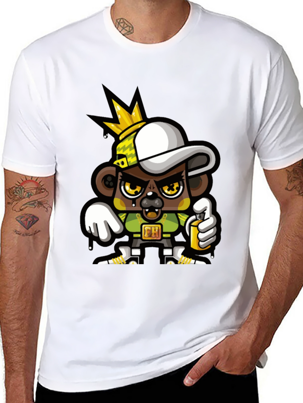Graffiti Bear King T-Shirt