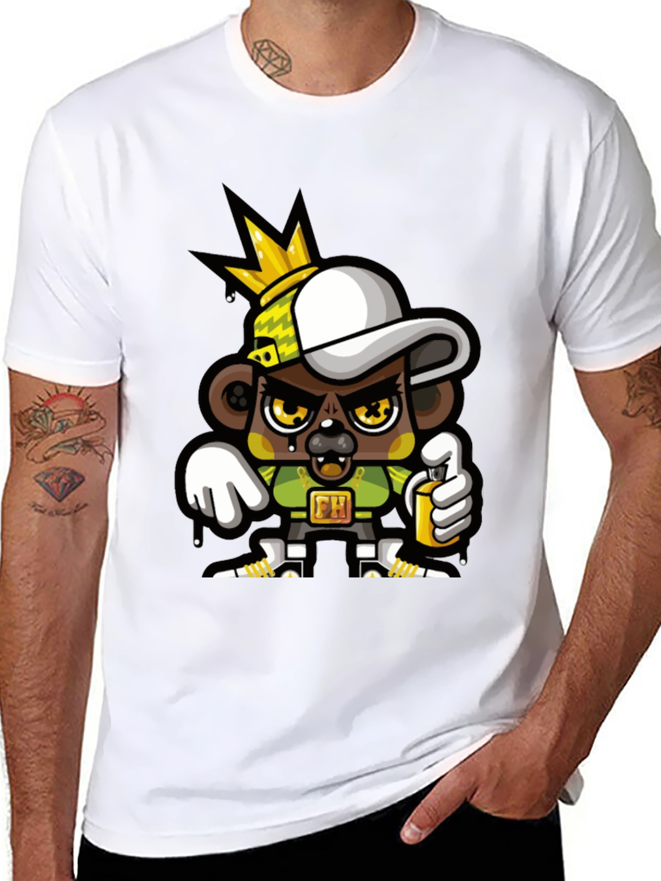 Graffiti Bear King T-Shirt