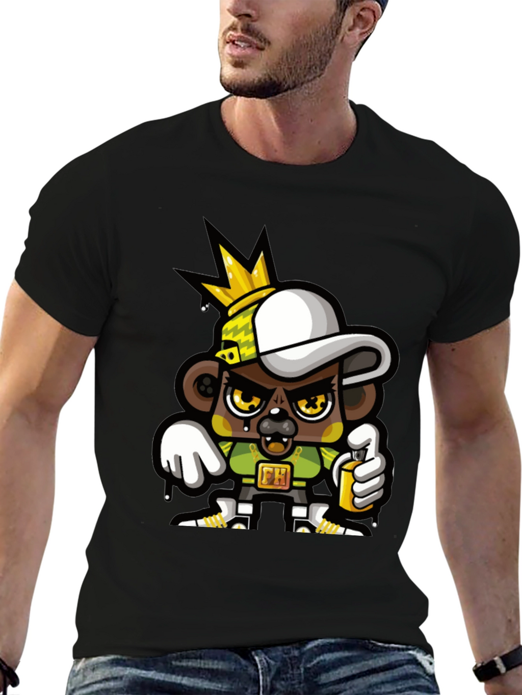 Graffiti Bear King T-Shirt