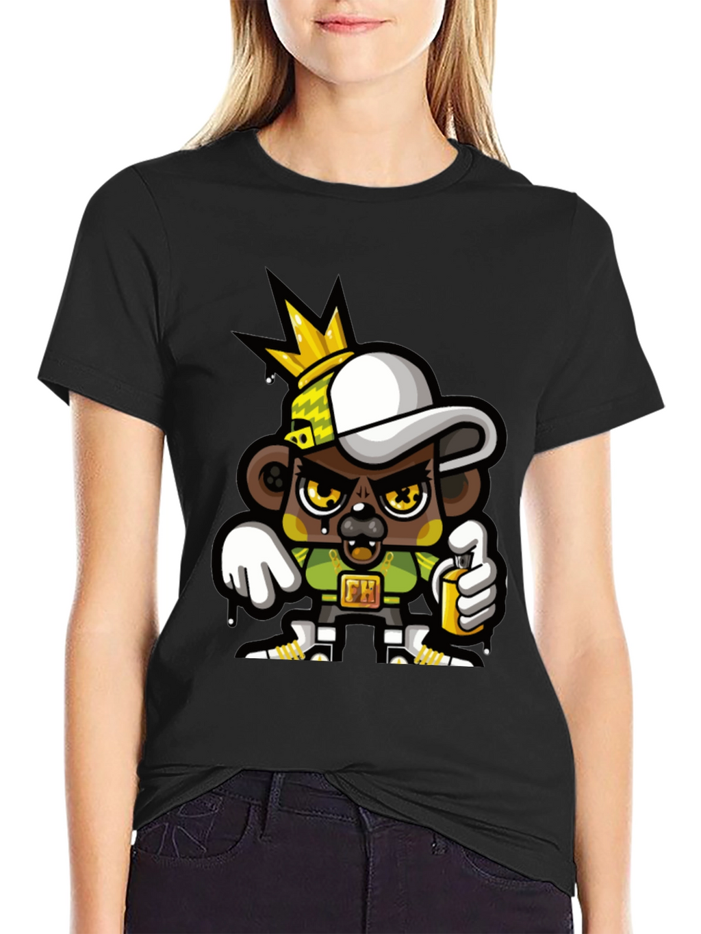 Graffiti Bear King T-Shirt