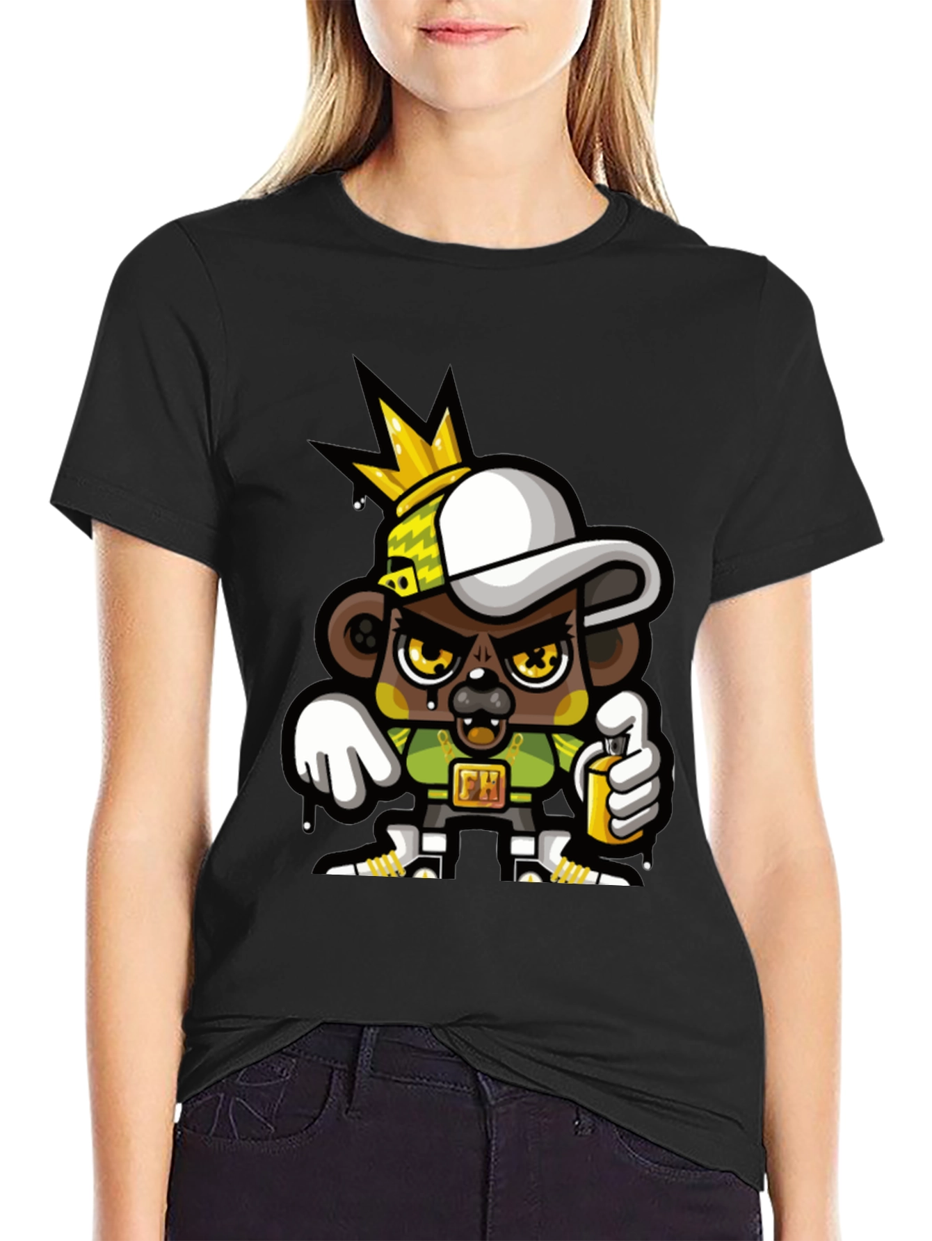 Graffiti Bear King T-Shirt