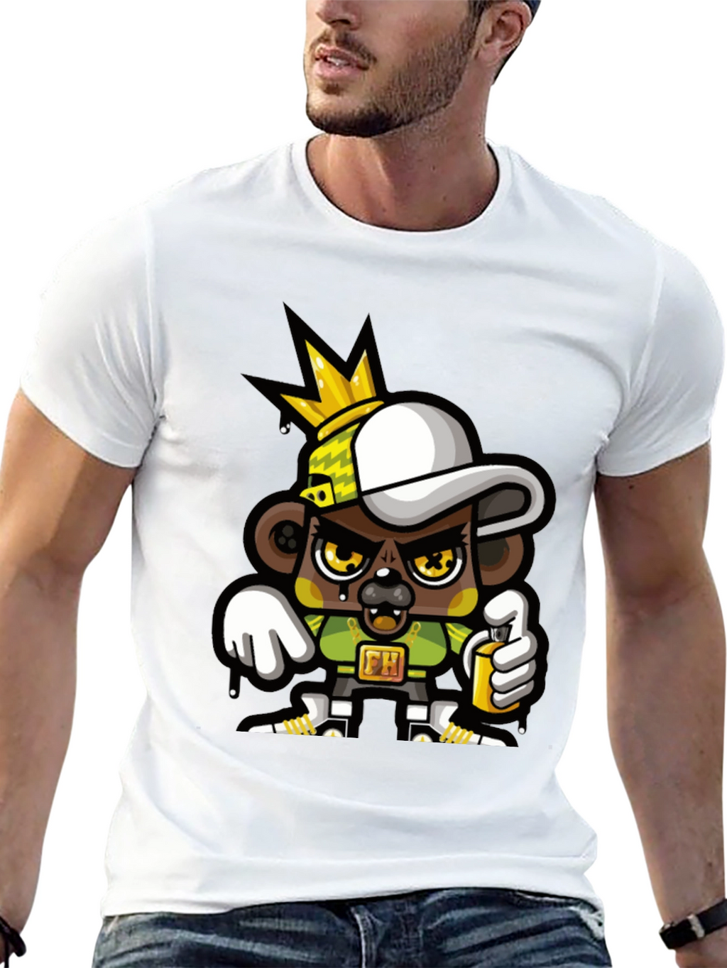 Graffiti Bear King T-Shirt