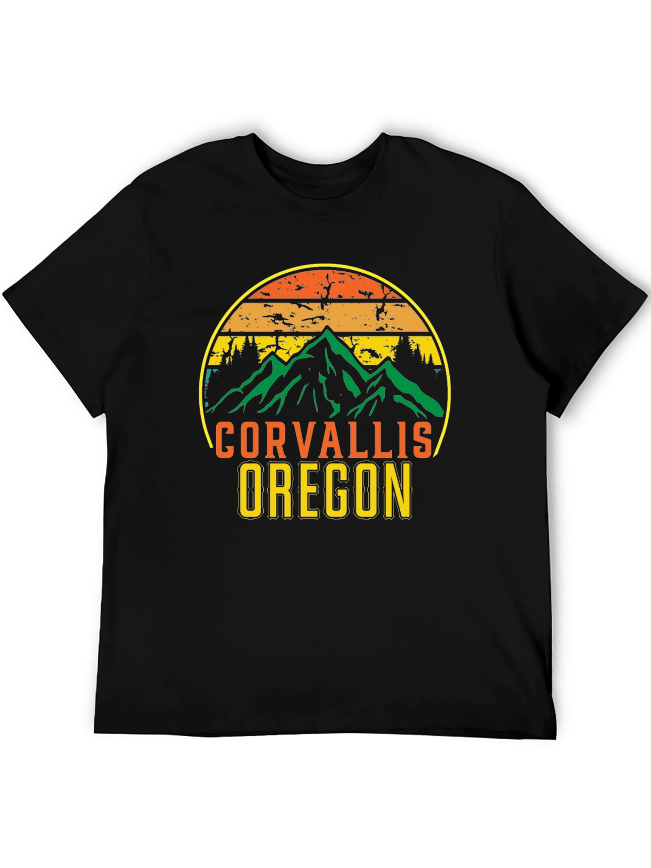 Corvallis Oregon T-Shirt Retro Mountain Tee