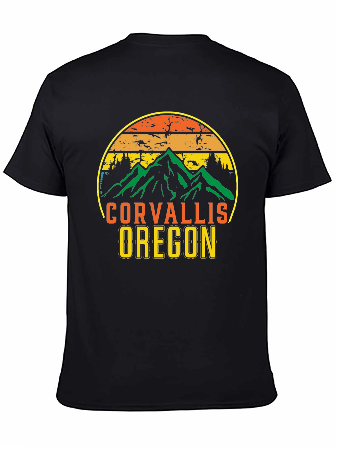 Corvallis Oregon T-Shirt Retro Mountain Tee
