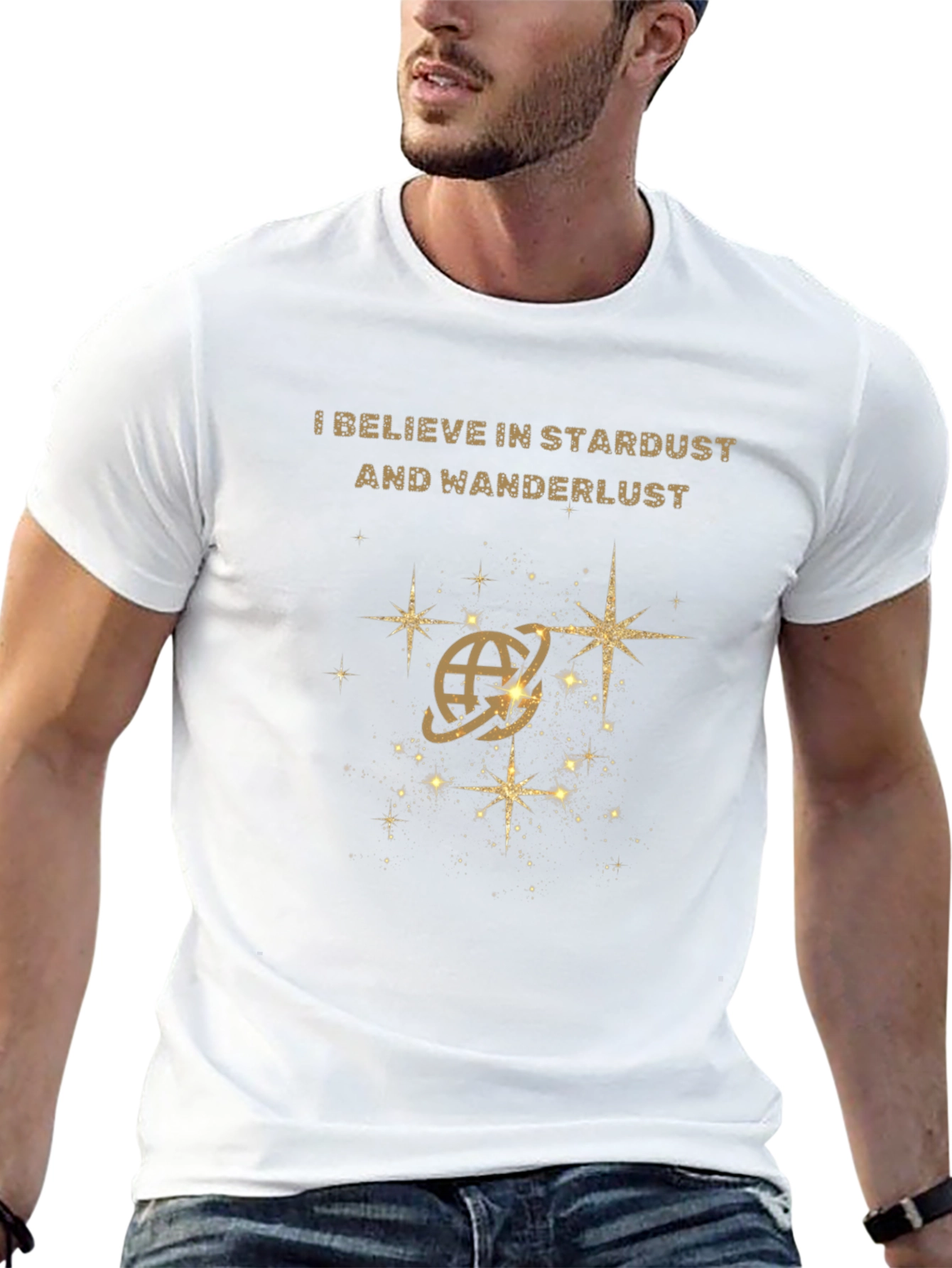 Stardust Wanderlust Graphic Tee - Premium Black T-Shirt