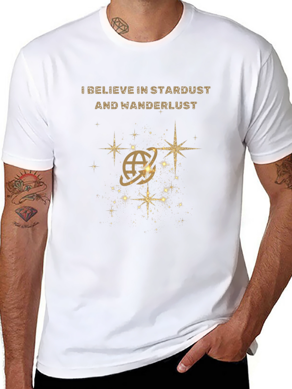 Stardust Wanderlust Graphic Tee - Premium Black T-Shirt
