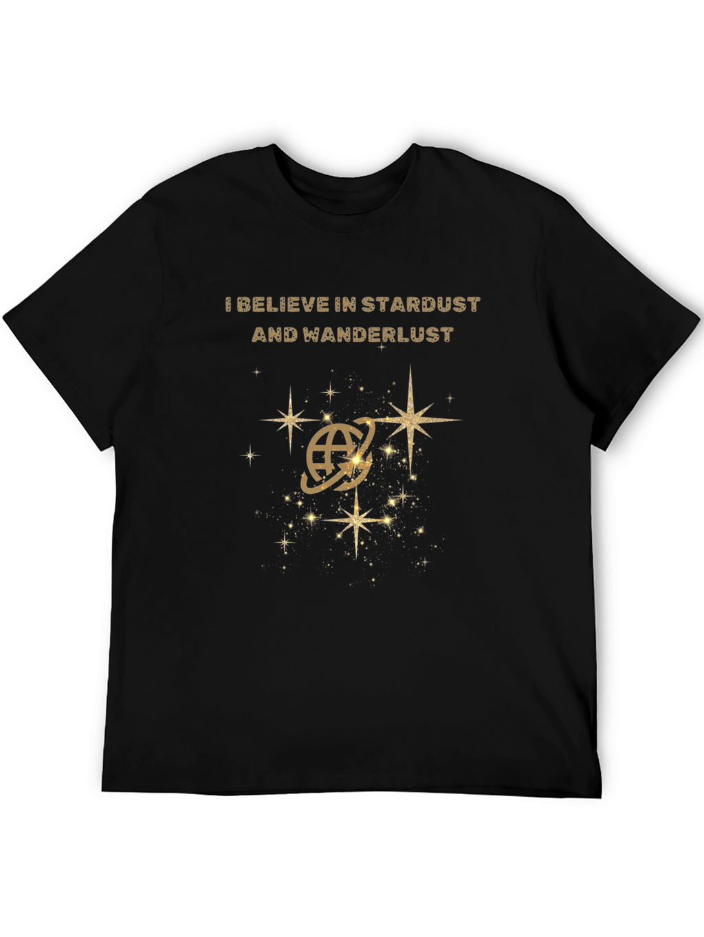 Stardust Wanderlust Graphic Tee - Premium Black T-Shirt