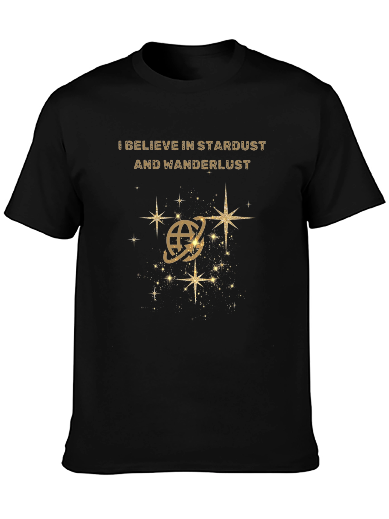 Stardust Wanderlust Graphic Tee - Premium Black T-Shirt