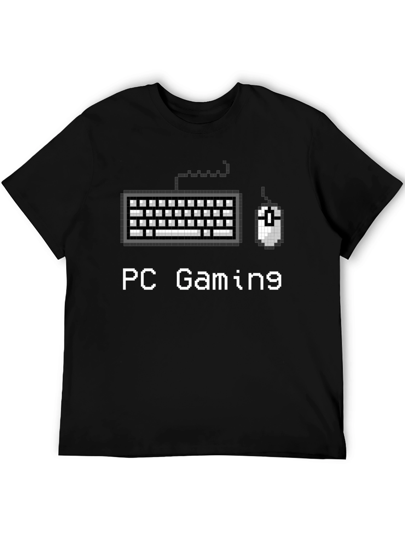 Retro PC Gaming T-Shirt - Pixel Keyboard & Mouse Design