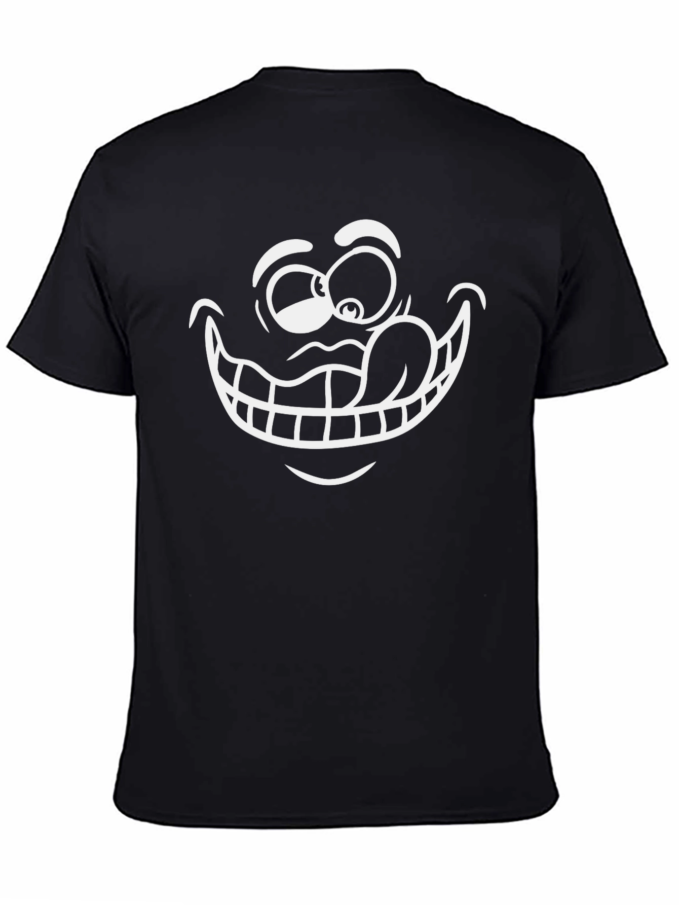 Funny Face Graphic T-Shirt - Black Cotton Tee