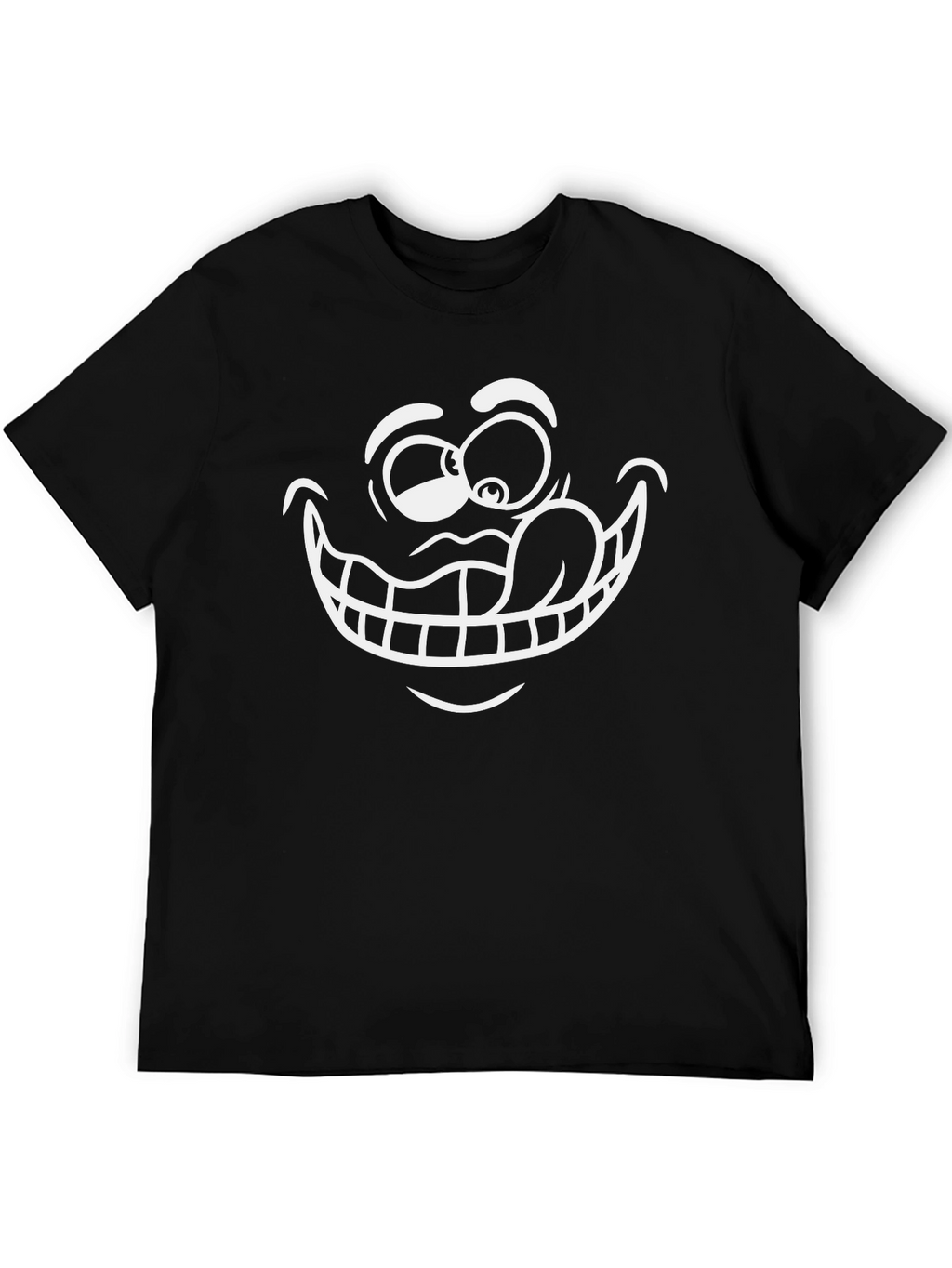 Funny Face Graphic T-Shirt - Black Cotton Tee