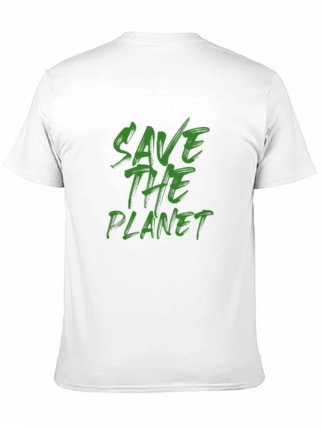 Eco-Friendly Save the Planet Graphic Black T-Shirt