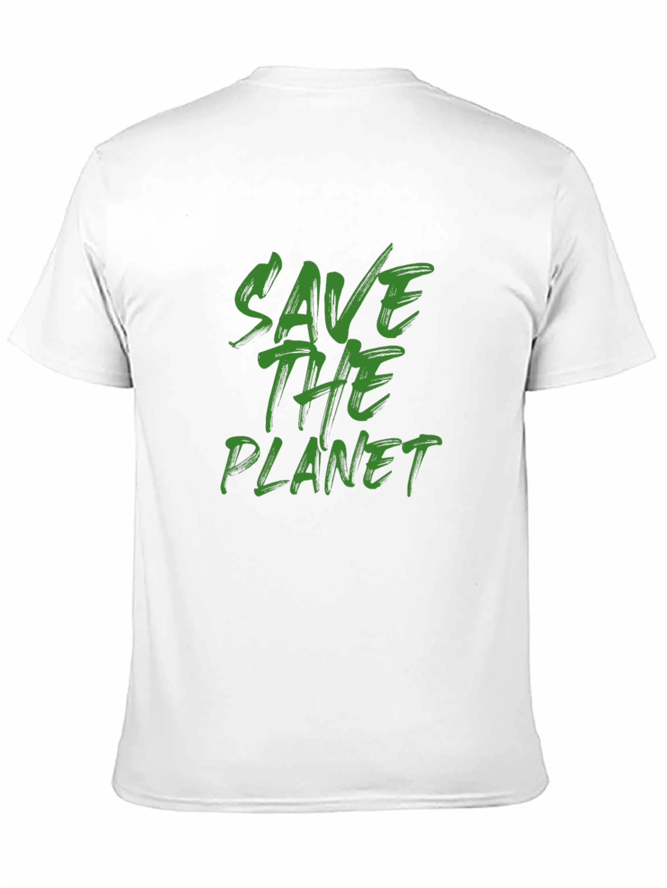 Eco-Friendly Save the Planet Graphic Black T-Shirt