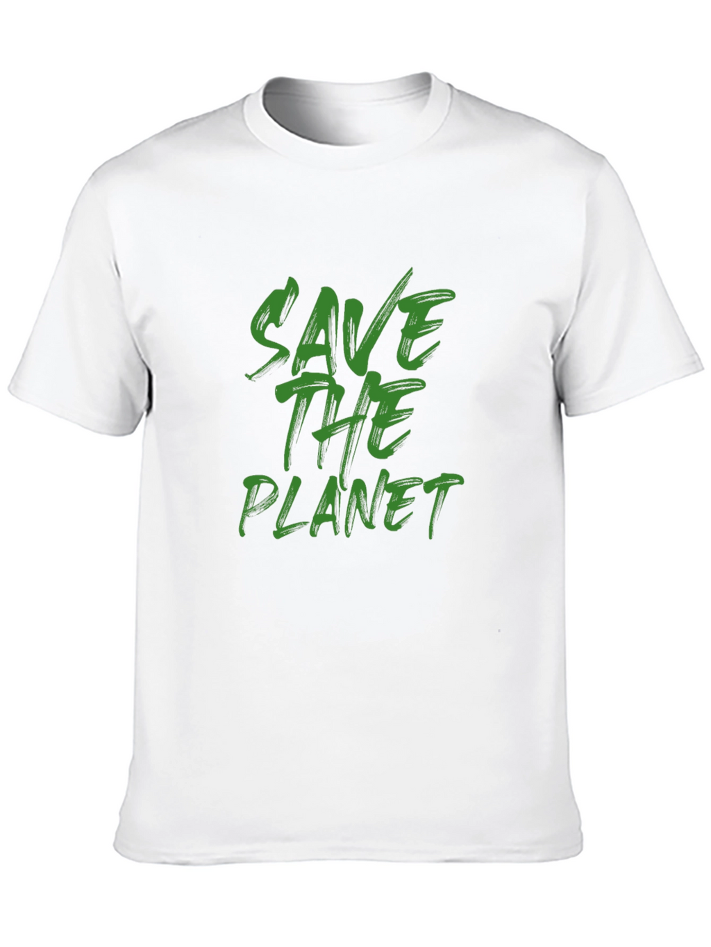 Eco-Friendly Save the Planet Graphic Black T-Shirt