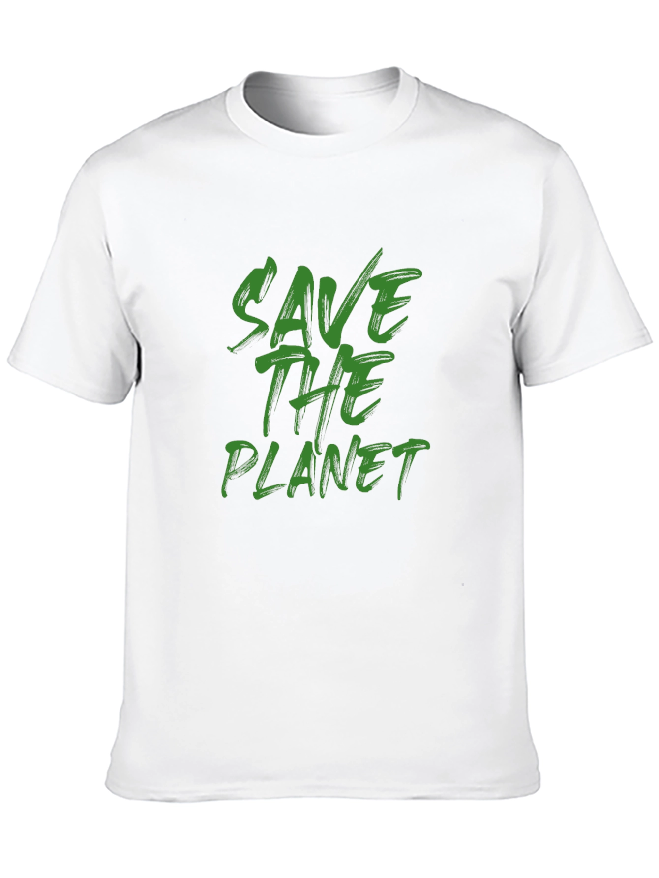 Eco-Friendly Save the Planet Graphic Black T-Shirt