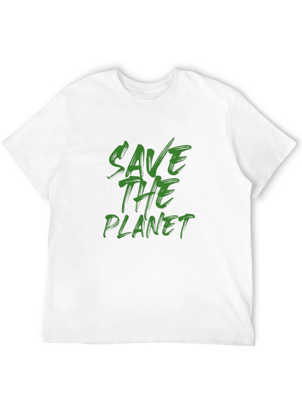Eco-Friendly Save the Planet Graphic Black T-Shirt