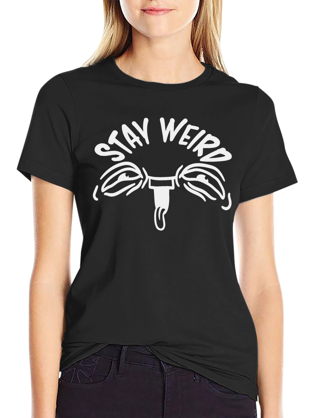 Stay Weird Graphic Tee - Unisex Black T-Shirt