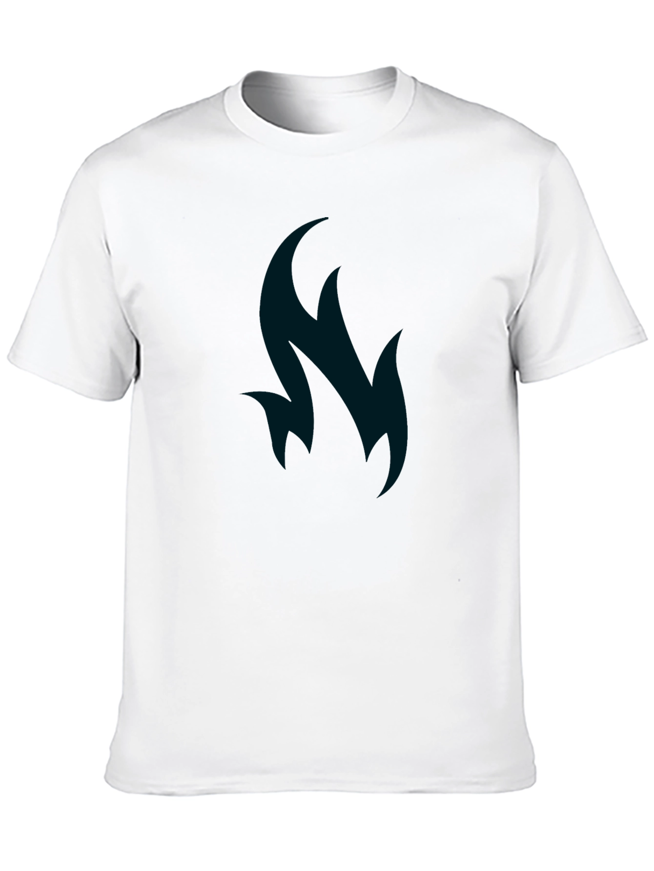 Abstract Flame Graphic Tee - Soft Cotton Blend
