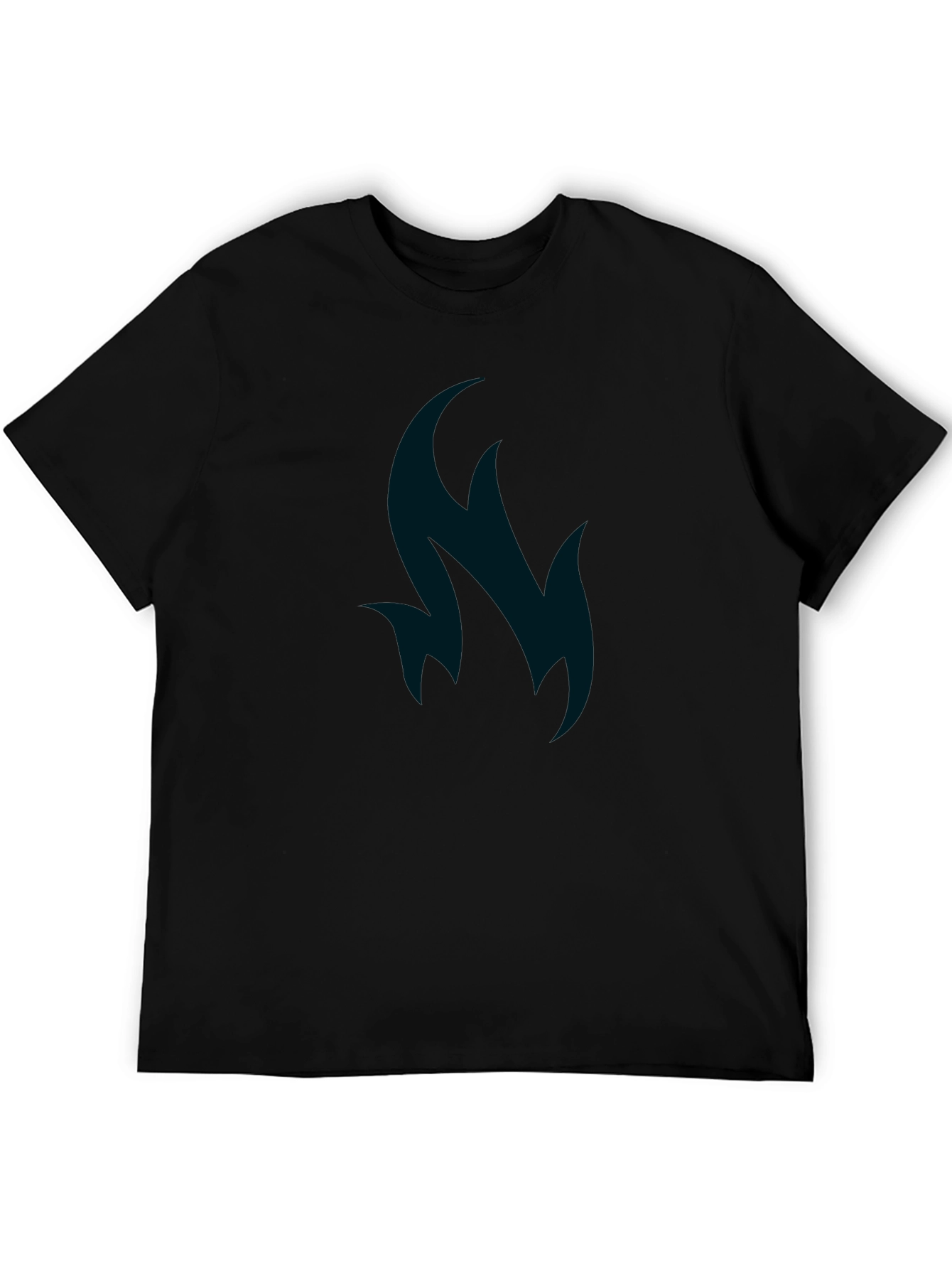Abstract Flame Graphic Tee - Soft Cotton Blend
